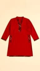 kullu kurti long T-border