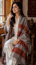 Typical 3 patti kullu shawl