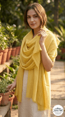Fine wool stripe stole